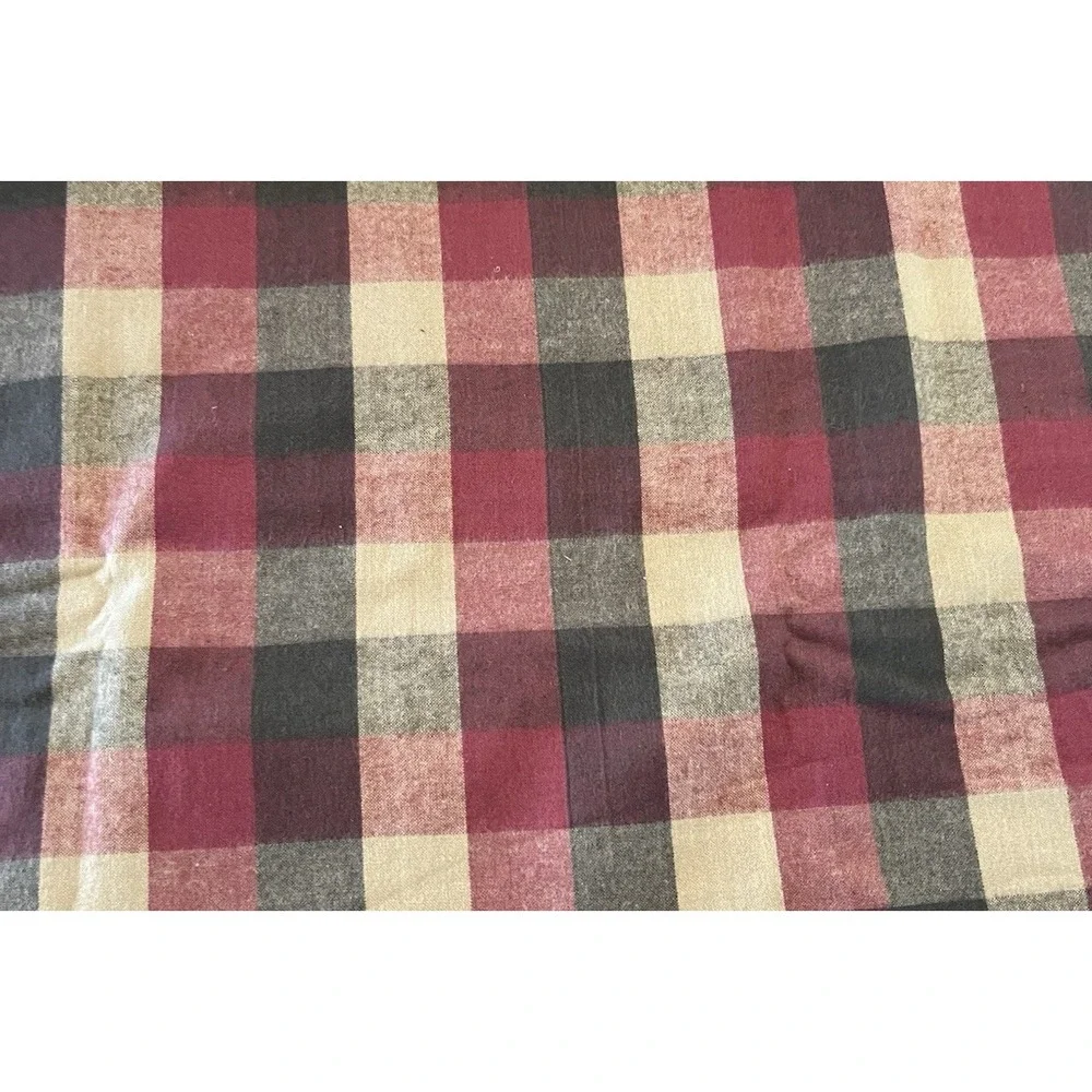 Fabric Quilt Craft Brushed‎ Cotton Multicolor Plaid Check Mauve Green Gold 44x53